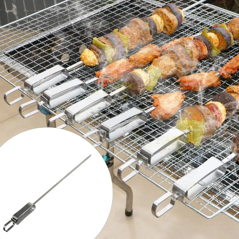 Stainless Steel Skewers,BBQ Metal Skewers for Grilling