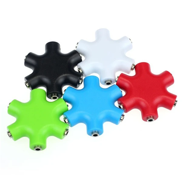 
5-Jack Multi Headphone Audio Splitter adapter 