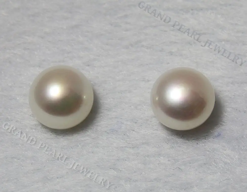 
Wholesale Half-drilled Freshwater Pearl, Loose Pearls for Earrings, Pendants, Rings, Round Pearl Jewelry, 