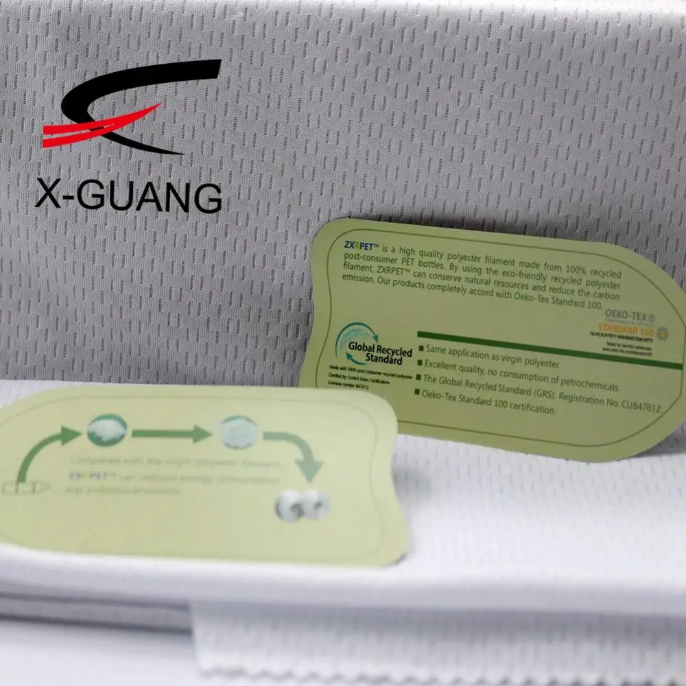 
100% Polyester Recycled Dry Fit Bird Eye Mesh Fabric & Recycled Plastic Fabric 