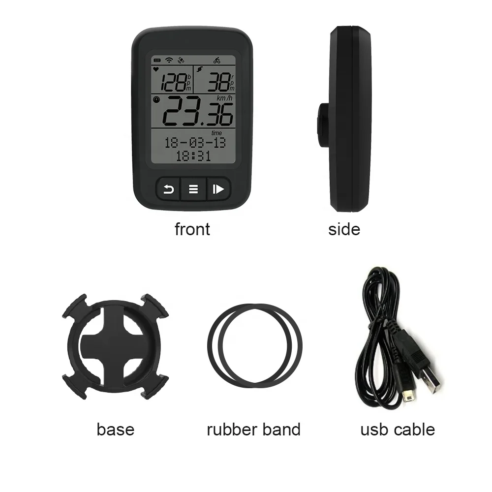 CooSpo Bluetooth ANT+ Digital GPS Bicycle Computer for Speed Cadence Heart Rate