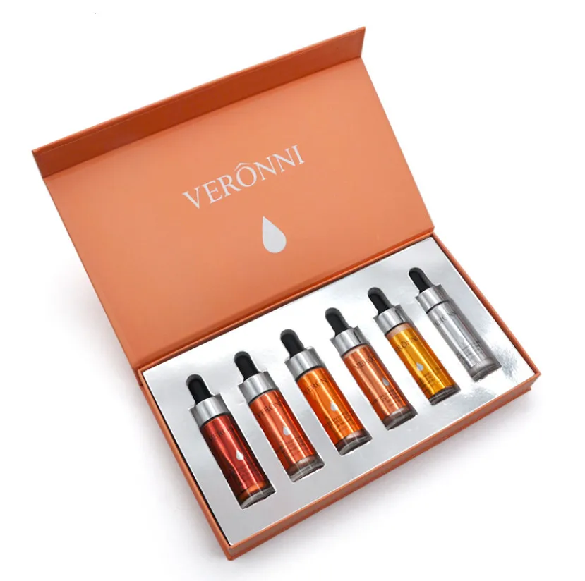 Essential Oil Perfume Gold Metallic Gift Set Packaging Box With Insert