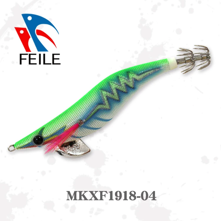 high quality japanese 490 glow with rattle squid jig