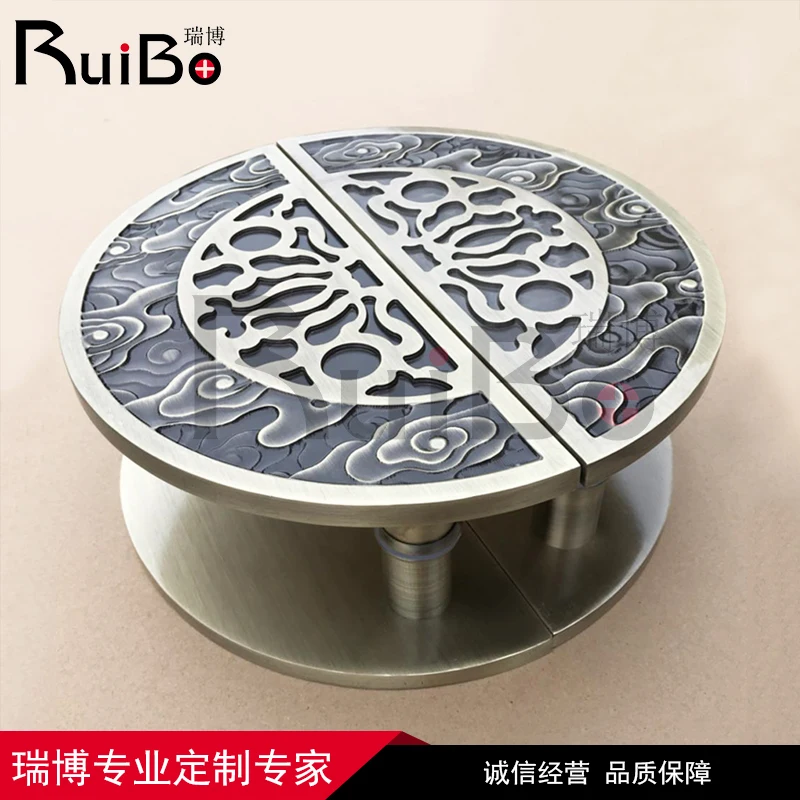 Ribo carved pattern gate pull the luxury villa door handle the red bronze antique gate handle