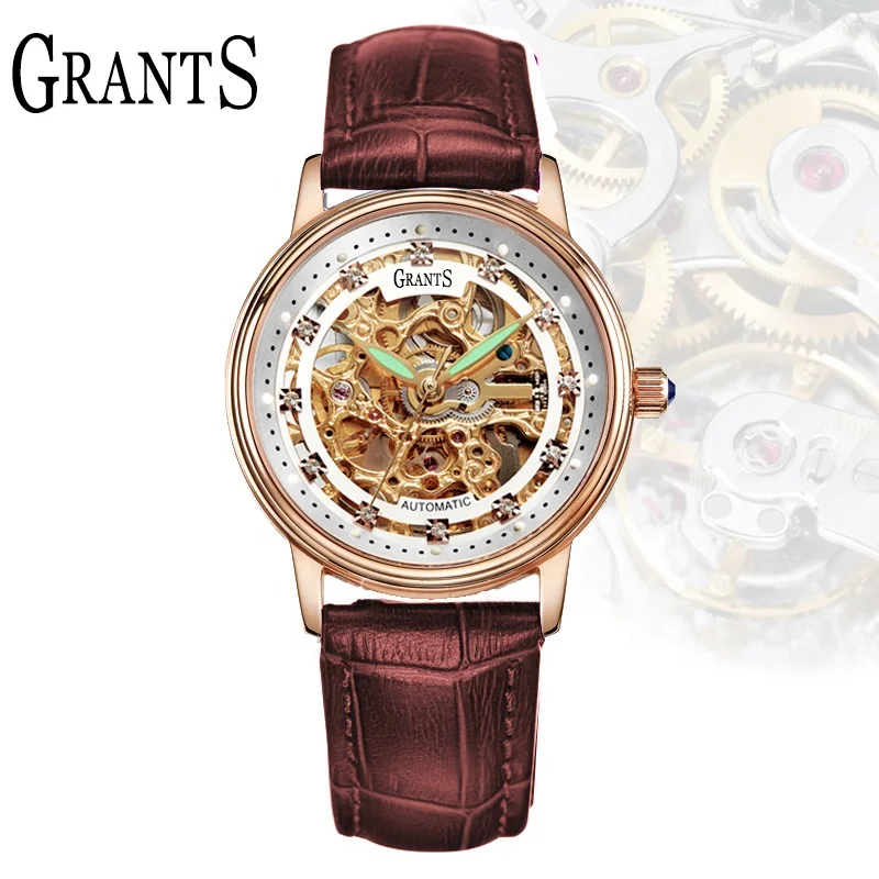 ENLOONG Grants Series skeleton mechanical women watches  fancy wrist luxury custom logo women watches brands luxury 2019