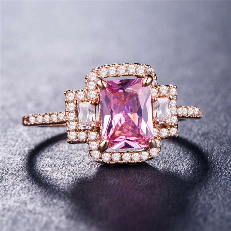 
Customized good quality classic design jewelry large bling rings for anniversary 