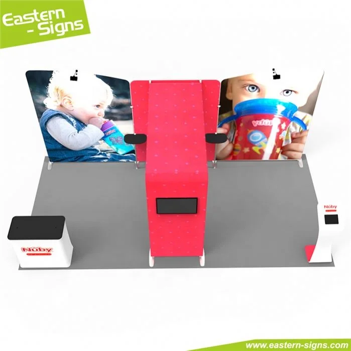 Easy-To-Install Custom Tension Fabric Pop Up Backdrop Exhibition Booth Trade Show Equipment Display Stand
