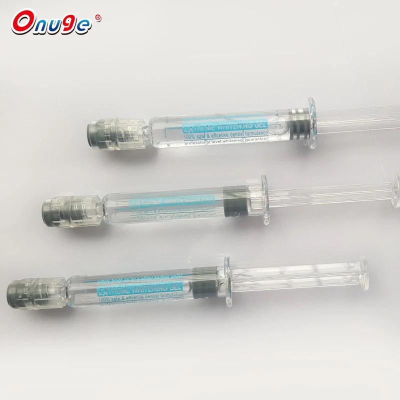 Dental care bleaching teeth whitening syringes essence gel