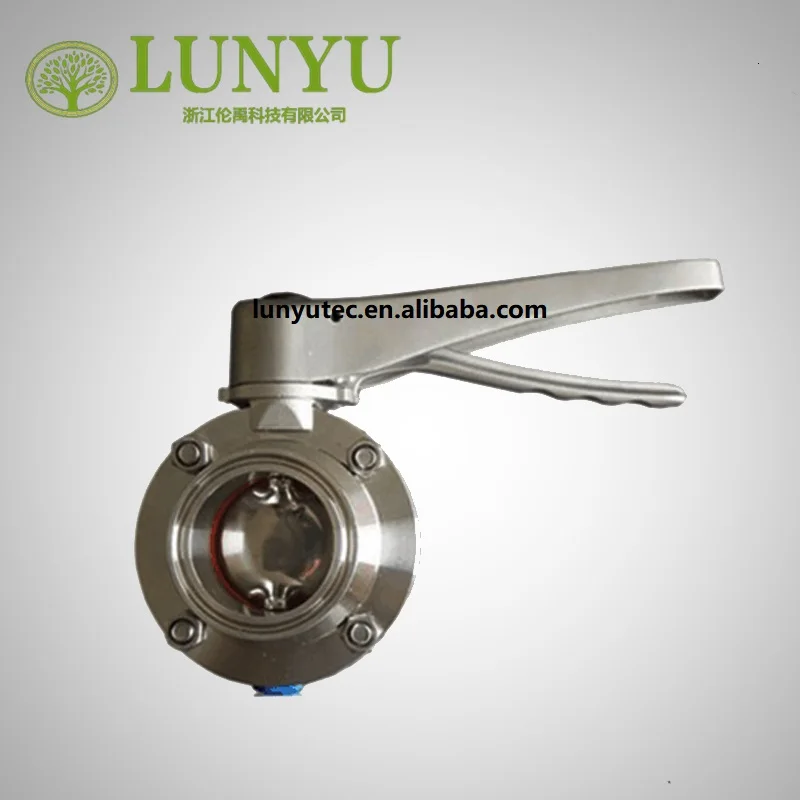 
Hygienic Tri Clamp Butterfly Valve With Stainless Steel Handle For Food Grade 