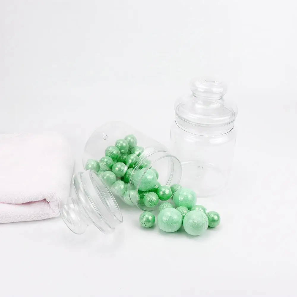 Bottle Canned Empty 750ml Cookie Honey Clear Round Containers With Mushroom Cap Storage Use Plastic Food Pet Jar