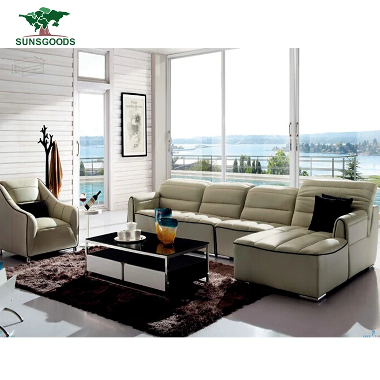Wholesale price industrial leather sofa, imported leather sofa