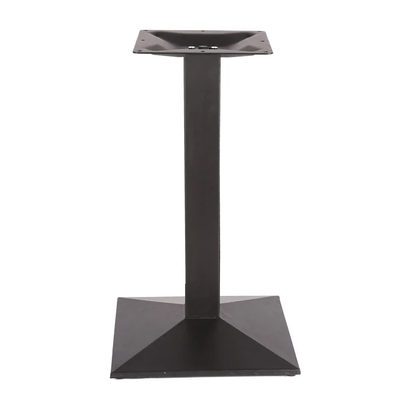 Chuangdi dining table cast iron table base with bevel square base