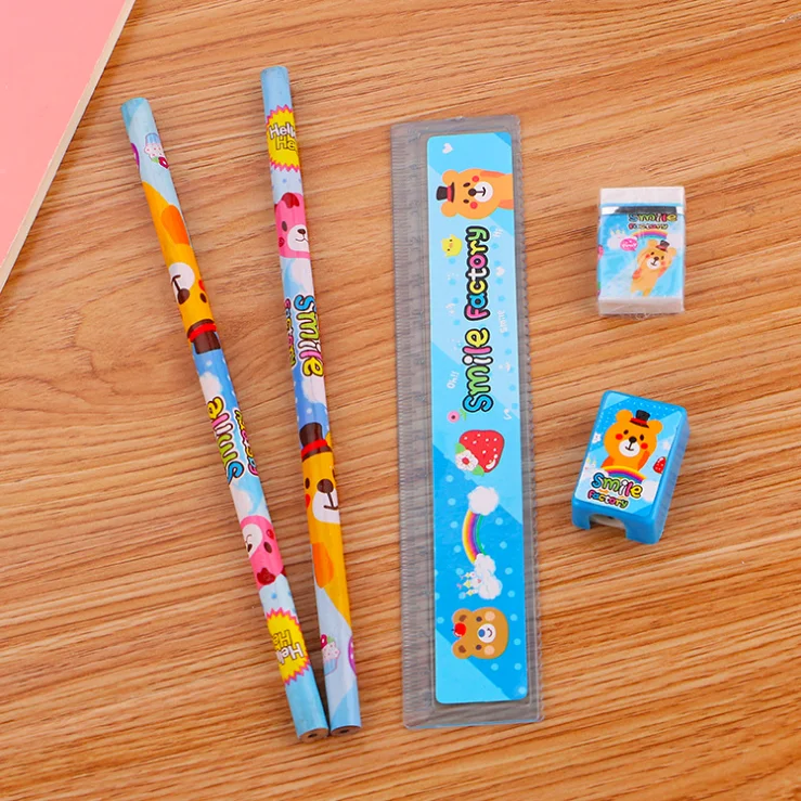 China school stationery items list with price picture cute cartoon kids stationery set back to school kawaii school supplies set
