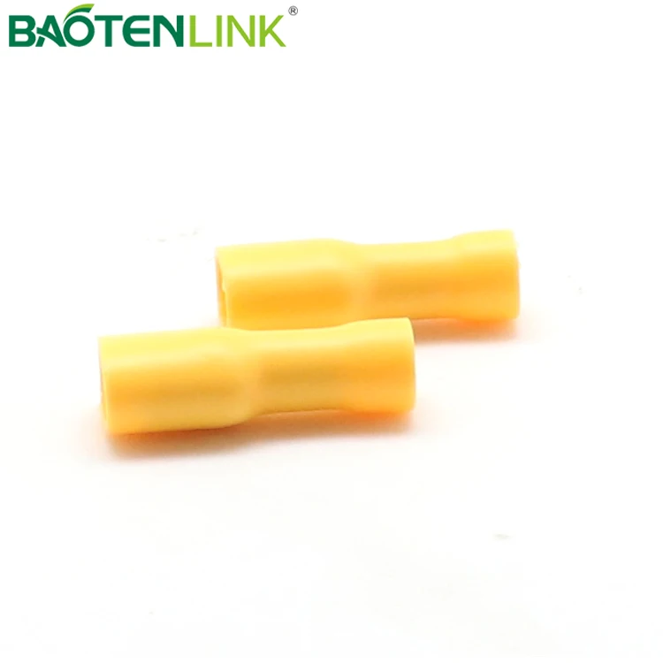BAOTENG FDFD Fully insulated yellow brass PVC automatic crimp copper female faston terminal