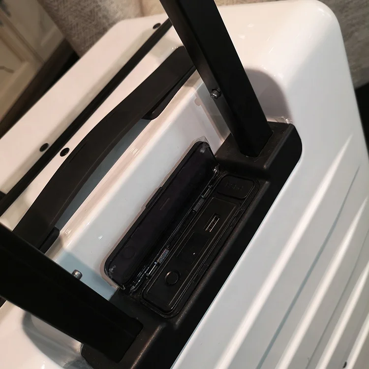 Custom Abs/pc Trolley Travel Carrier Suit Case Luggage & Other  Luggage Set Suitcase With Usb Charger Charging Battery