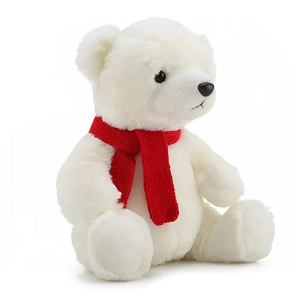 Kids Soft And Stuffed Teddy Customized Color plush toy bear christmas kids soft toys white wholesale teddy bears with scarf