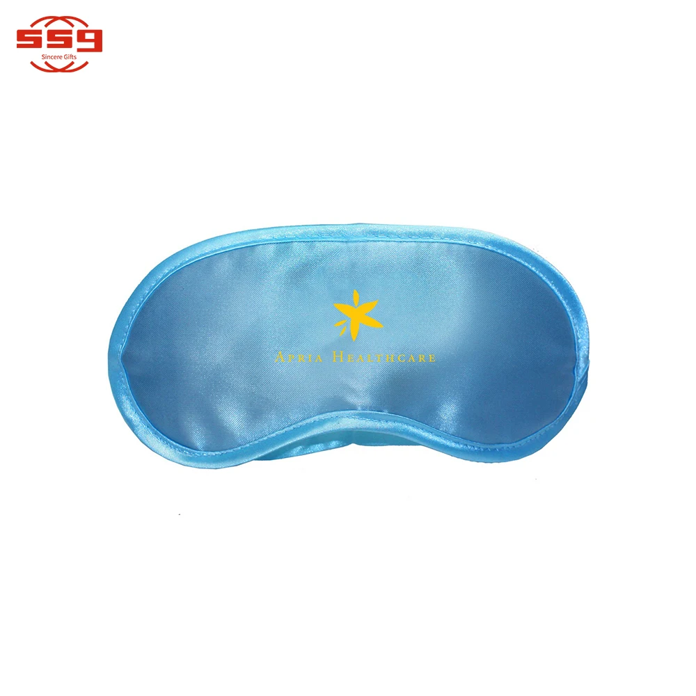 Promotional Custom Cheap High Quality Cool Polyester Silk Sleeping Eye Masks