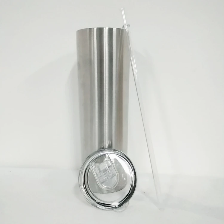 30 oz skinny tumbler stainless steel double wall insulated straight water cups wine tumbler with lids and straws
