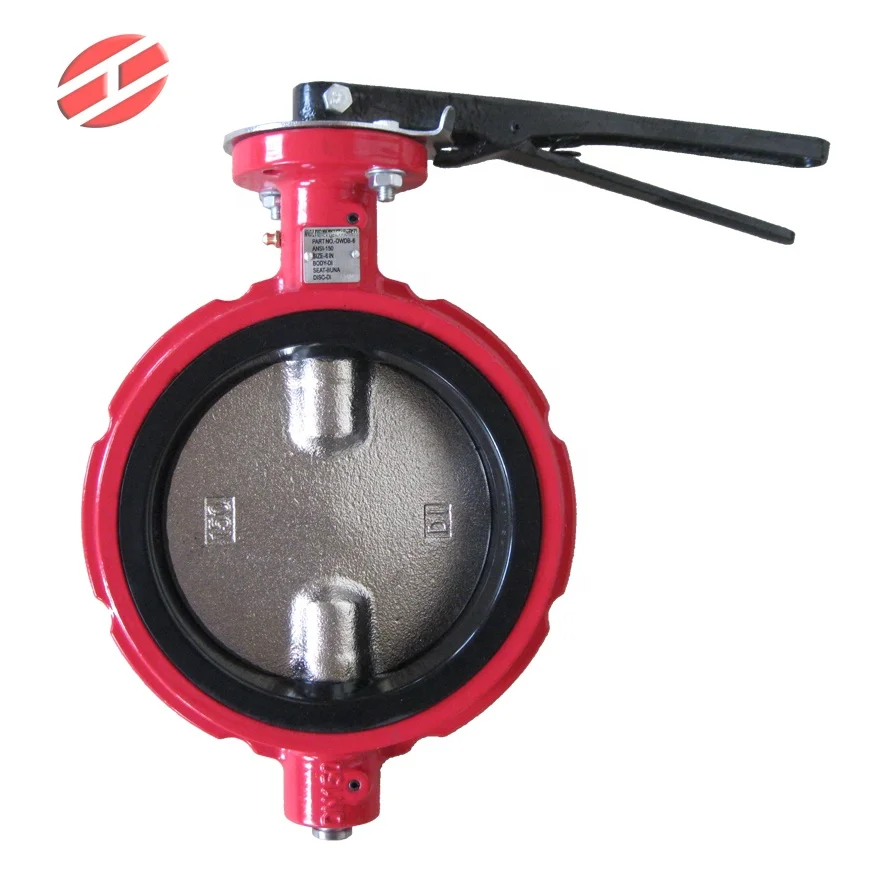 DN300 ANSI 150 Ductile Iron Body  NBR/EPDM/PTFE  Seat  Wafer Butterfly Valve for water oil gas