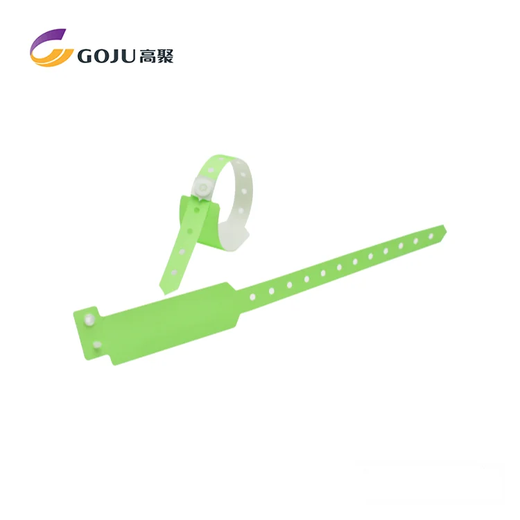 Custom Design Full Color Printing Adjustable Lock Plastic Wristband