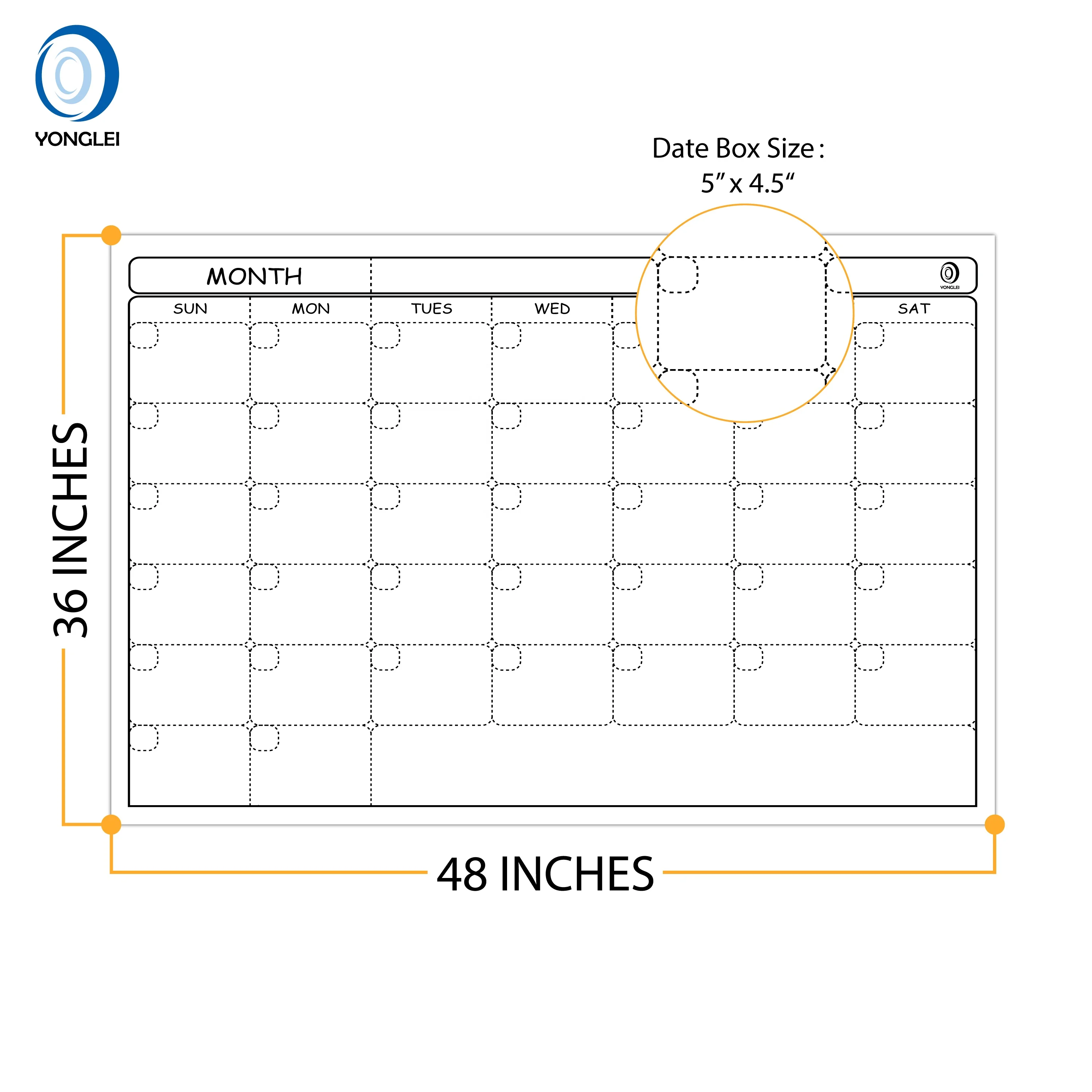 
010-1A2 Dry erase reusable planner academic weekly planner daily monthly planner 