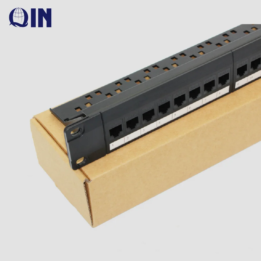 cat6 24port 24 port full loaded 1U 19in RJ45 Inline Coupler keystone patch panel