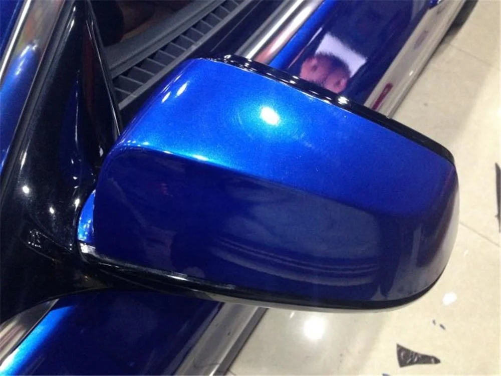 Premium midnight blue High Gloss Metallic Glossy Speed Car Vinyl Wrapping Film Flexible and Stretchable PVC