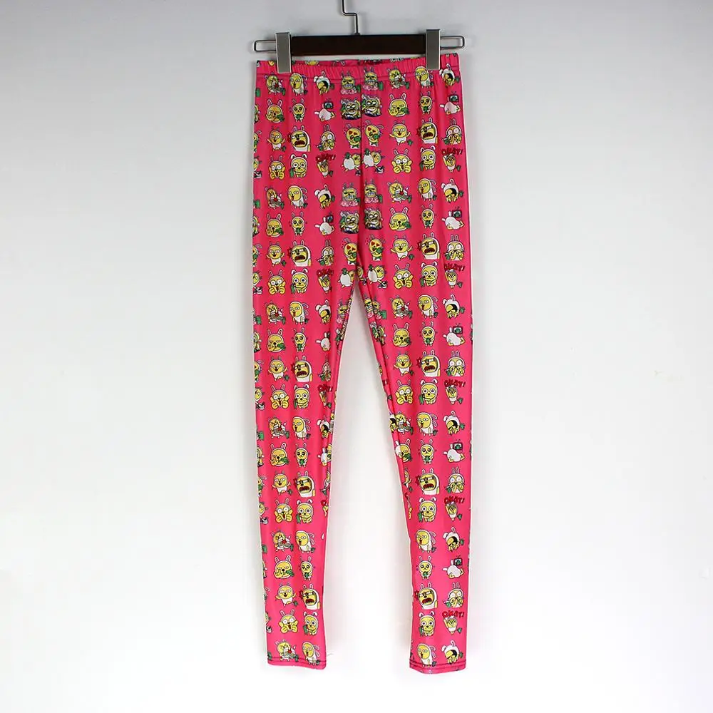 
Custom Print 92% polyester 8% spandex women red knitted brushed leggings 