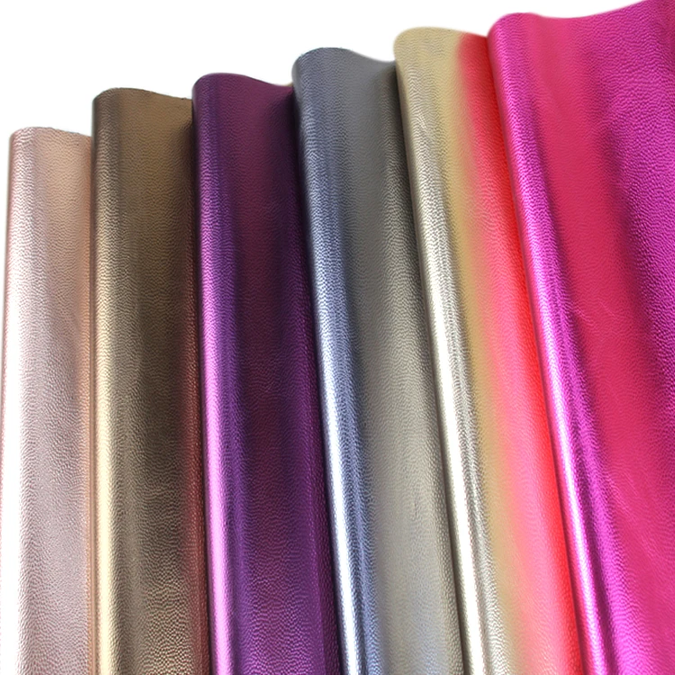 china leather factory  metallic embossing foil artificial leather for fashion handbag wallet