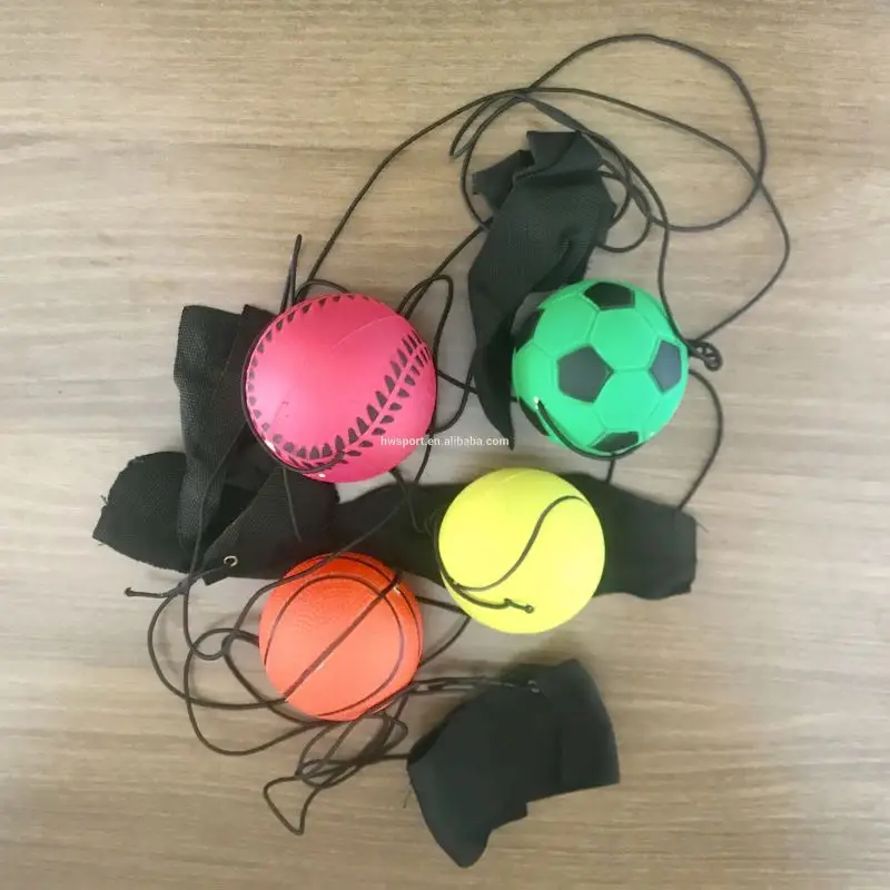 wholesale cheap natural rubber material yoyo balls promotional 60mm round bungee stress ball golf shaped tether ball dog toys