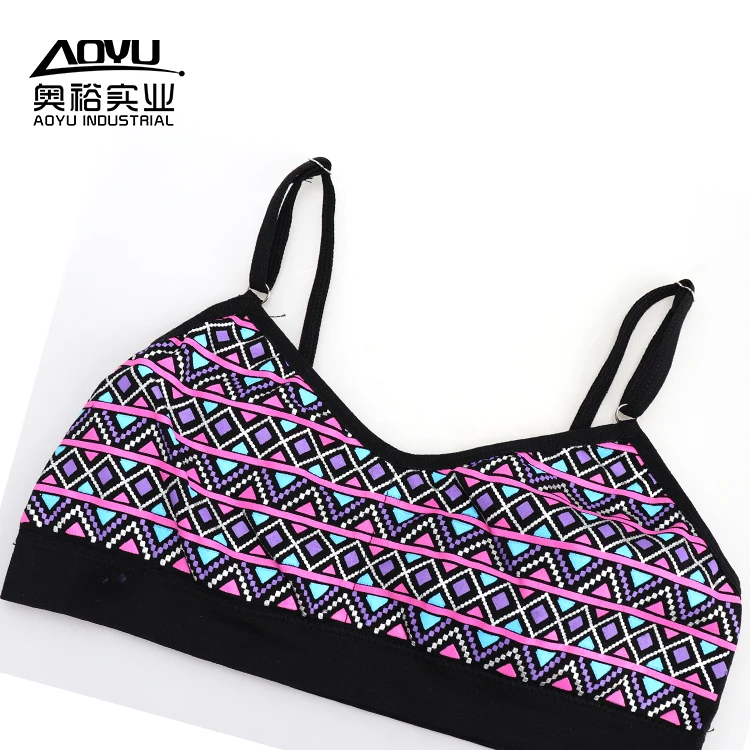 Factory Young Girls Small Fresh Seamless Underwear Knitted Vest Top Seamless Sports Bra