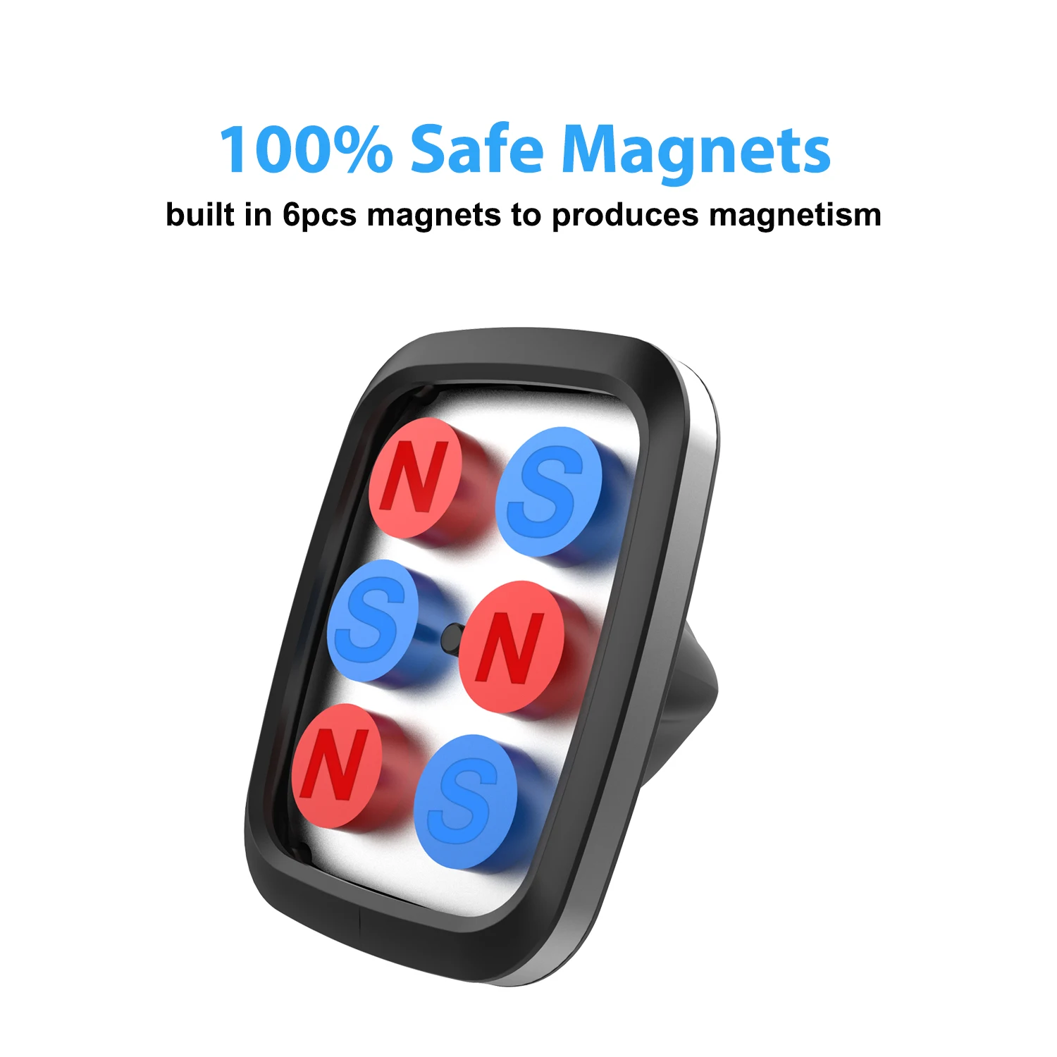 Car Phone Mount Magnetic Phone Holder Dashboard Windshield Adjustable Vehicle Phone Stand Universal