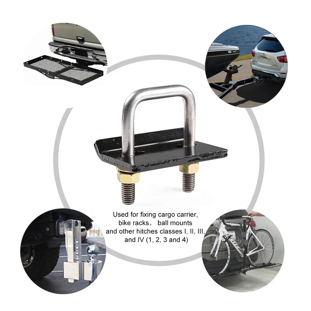 Heavy Duty U-bolt Anti-Rattle Hitch Stabilizer Trailer Hitch Tightener for 1.25 Inch and 2 Inch Hitches