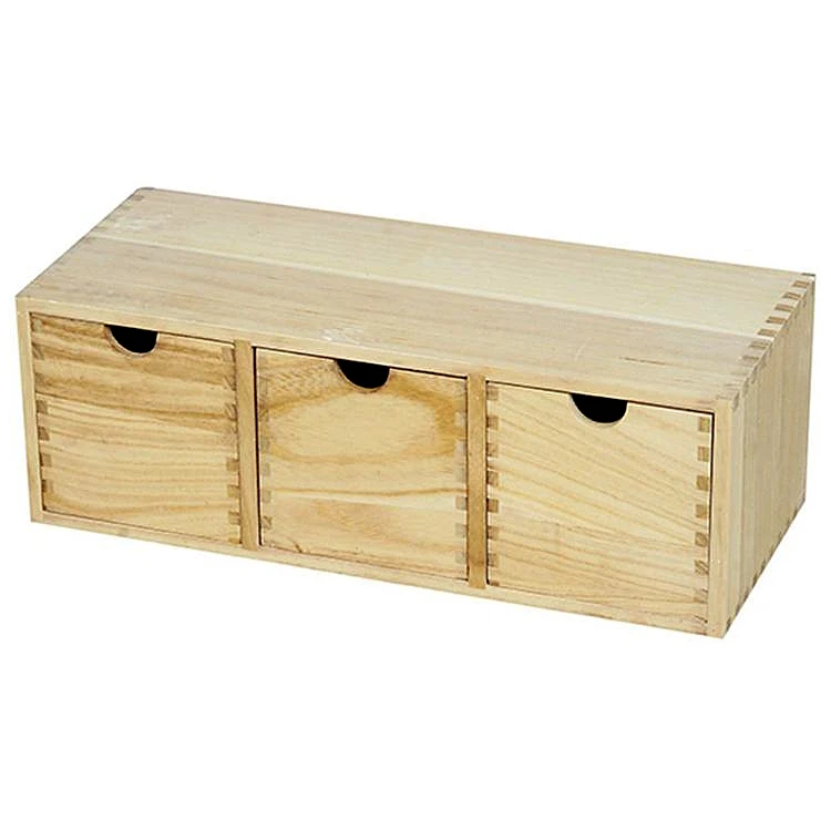 Multi Purpose Desktop Organizer Unfinished Wooden Drawer