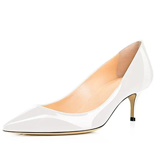 2022 Wholesale Latest Big Size Low Heels Pointed Toe Patent Leather Women Shoes