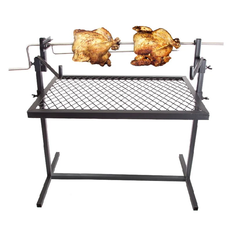 Small Portable Folding Charcoal Wood BBQ Grill Set