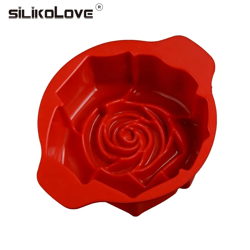 Beautiful Rose Shape Home Bakeware Mold for Cake DIY Silicon Cake Tools Moulds 100% Eco-friendly Food Grade Silicone