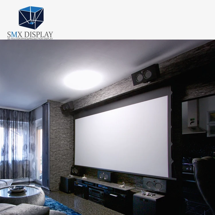 Домашний кинотеатр электрическая проекция вкладка натяжение моторизованный проектор экран