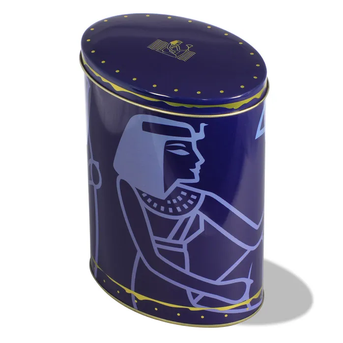China Manufacturer Lovely Stainless Steel Oval Cake Tin Jar