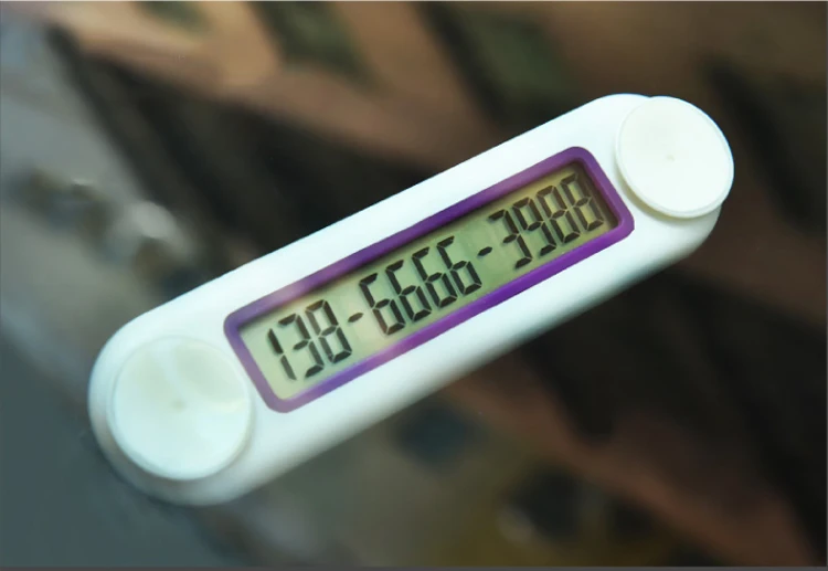 
LED display telephone number temporary car parking card 