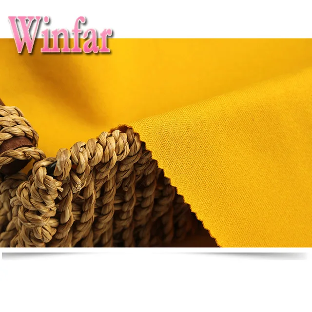 factory plain dye scuba crepe polyester spandex double knit jersey fabric