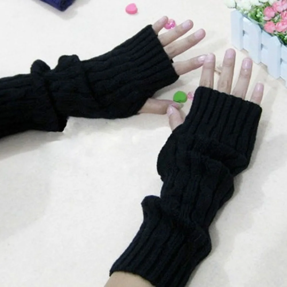 Best Selling Fashion Cycling Knitted Cotton Comfortable Warm Men And Women Half-finger Hand Gloves