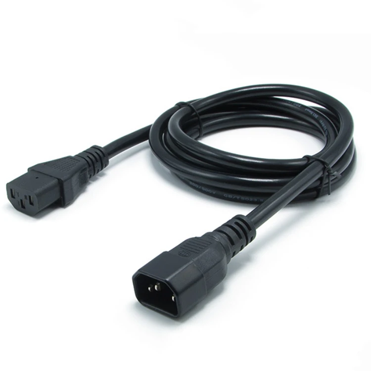 HF male connector electric ac power cable for computer power cord c13 to c14 cables