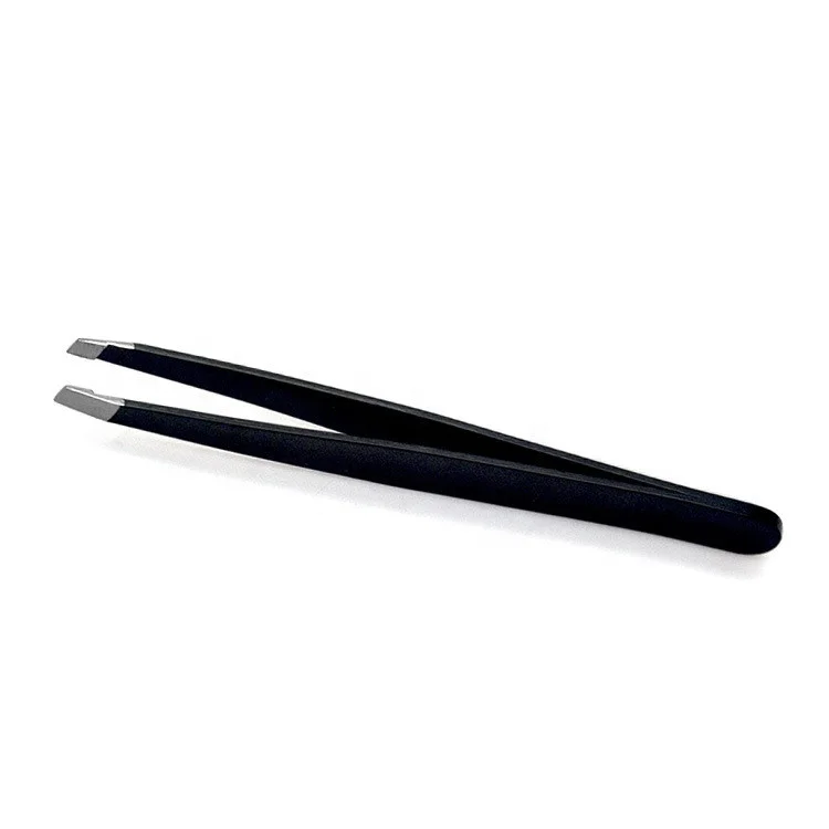 Wholesale Professional Stainless Steel Slant Tip Tweezer Make Up Eyebrow And Eyelash Hair Removal Tool