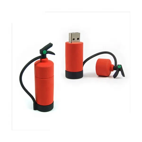 Fire Extinguisher Shaped Usb Flash Drive Best Promotional Custom Design Soft PVC High Speed USB 2.0 Plastic Printing Stock,new