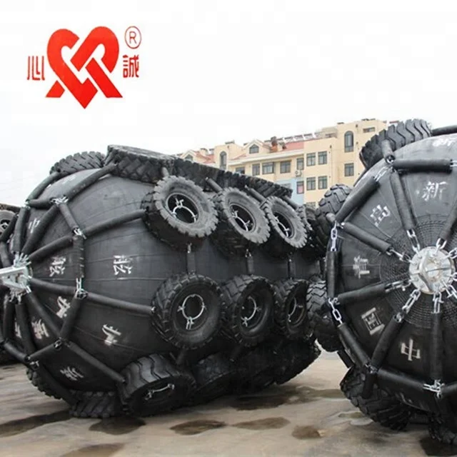 Shandong Qingdao D2.0m x L3.5m yokohama type rubber pneumatic marine fender