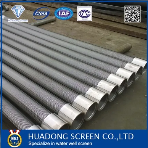 High Performance  Johnson V screen pipes/filtro criba ranura continua