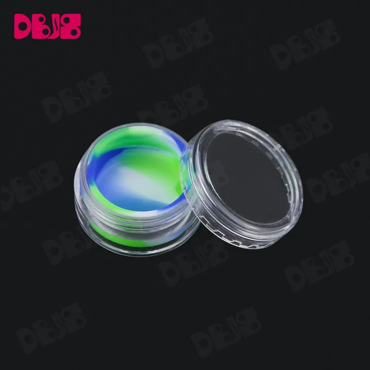
Unique Design Silicone Container Wax Jars Custom Logo Plastic Clear Wax Container Jar 