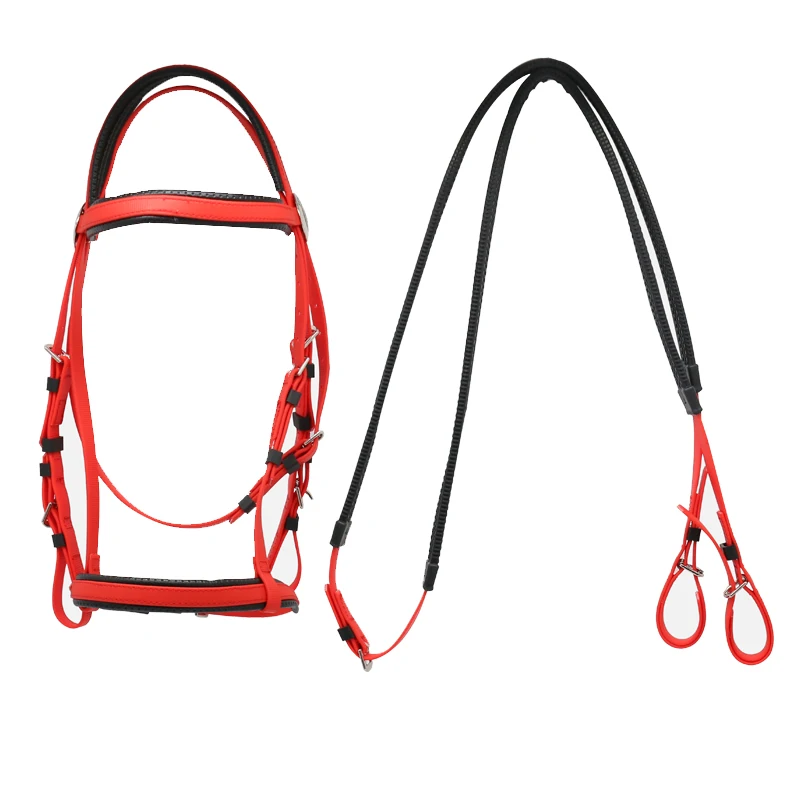 Durable English Western Riding Tack Bridle with Single Noseband Styled after Western Saddle Made of Reliable Nylon Material