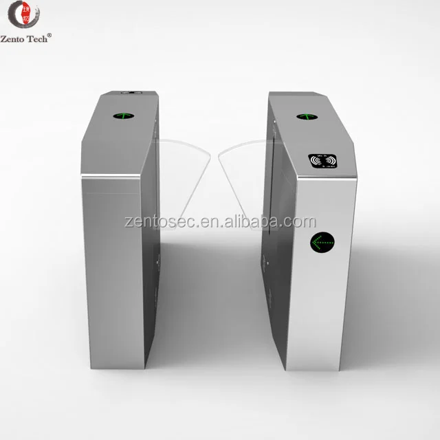 ZENTO Factory price CE approved 304 stainless steel Full intelligence top class flap turnstile